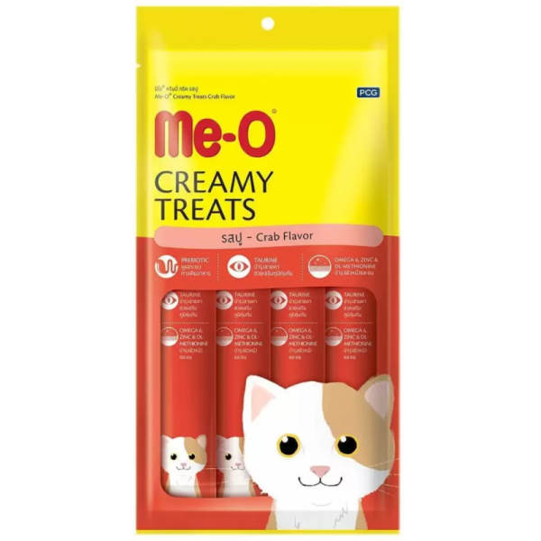 Me O Creamy Chicken & Liver, Crab, Bonito Cat Treat Combo on Sale