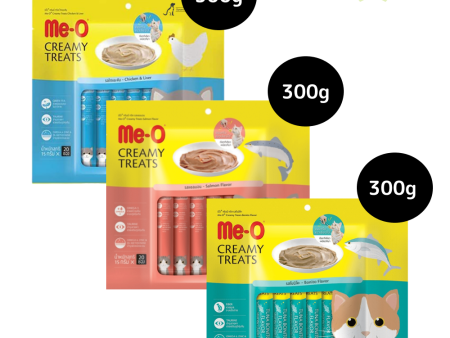 Me O Creamy Chicken & Liver, Salmon and Bonito Cat Treat Combo Sale