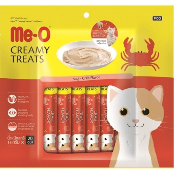 Me O Creamy Chicken & Liver, Crab, Bonito Cat Treat Combo on Sale