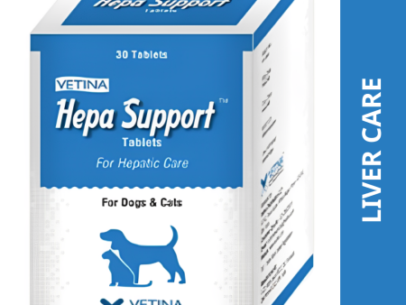 Vetina Hepa Support for Dogs and Cats (pack of 30 tablets) For Sale