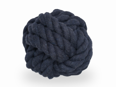 Skatrs Ball Shaped Twisted Rope Chew Toy for Dogs and Cats (Navy Blue) Online Sale