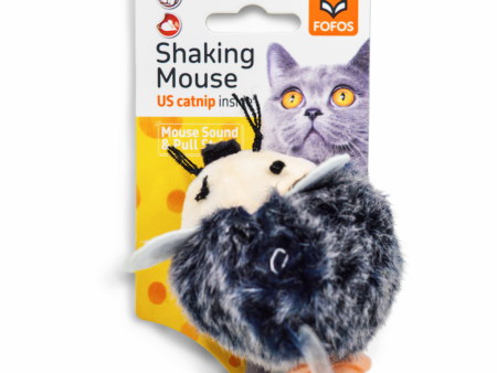 Fofos Pull String & Sound Chip Mouse Shaped Electronic Toy for Cats (Grey) Fashion