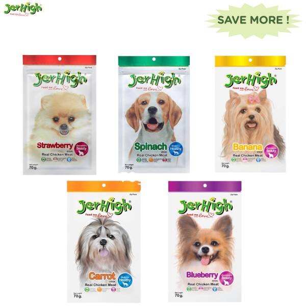 JerHigh 5 Flavour Real Stick Dog Treat Combo For Sale