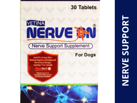 Vetina Nerve On Tablet for Dogs (pack of 30 tablets) Sale