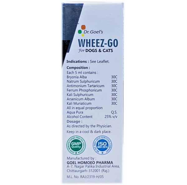 Dr Goel s Wheez Go Respiratory care for Dogs and Cats (30ml) Fashion