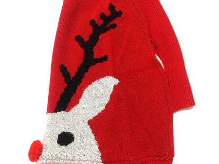 Dogobow Reindeer Knit Sweater for Dogs and Cats (Red) (Get a Bow Free) Cheap