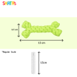 Skatrs Bone Shaped Rope Chew Toy for Dogs and Cats (Neon Green) Online now