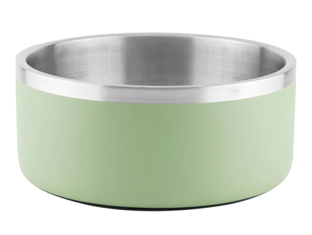 Pawpourri Camping Double Wall Bowl for Dogs and Cats (Light Green) Online Hot Sale