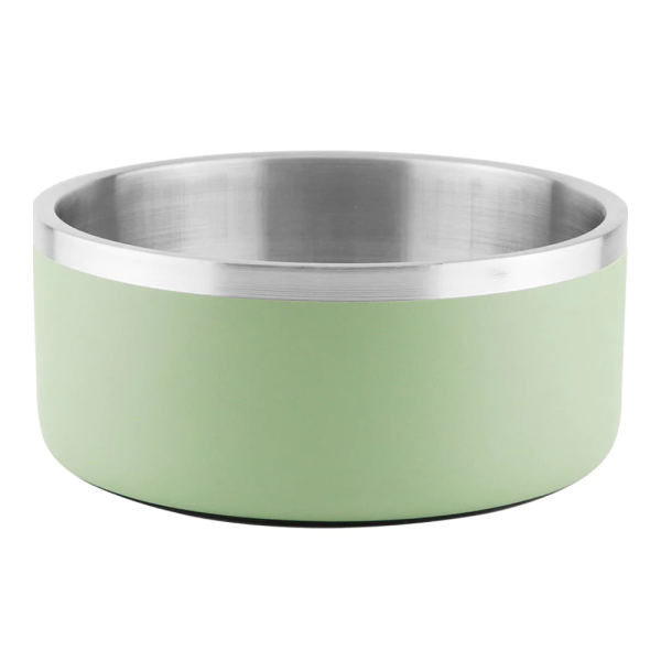 Pawpourri Camping Double Wall Bowl for Dogs and Cats (Light Green) Online Hot Sale