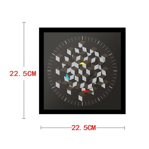 Graphic Hexagon Rotating Minimalist Wall Clock Decor Novelty Watch Supply