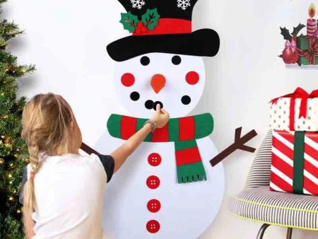 DIY Felt Snowman Christmas Wall Hanging Decoration Online