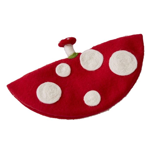 Cute Red Dot Mushroom Felt Wool Hat Beret Online