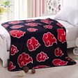 Anime Naruto Akatsuki Soft Warm Coral Fleece Throw Blanket Online