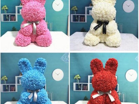 Rose Rabbit Bunny Eternal Flower Valentine s Day Wedding Gift Fashion