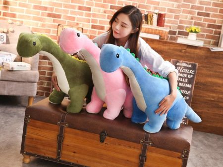 Long Neck Brachiosaurus Dinosaur Large Size Stuffed Plush Dolls Gift on Sale