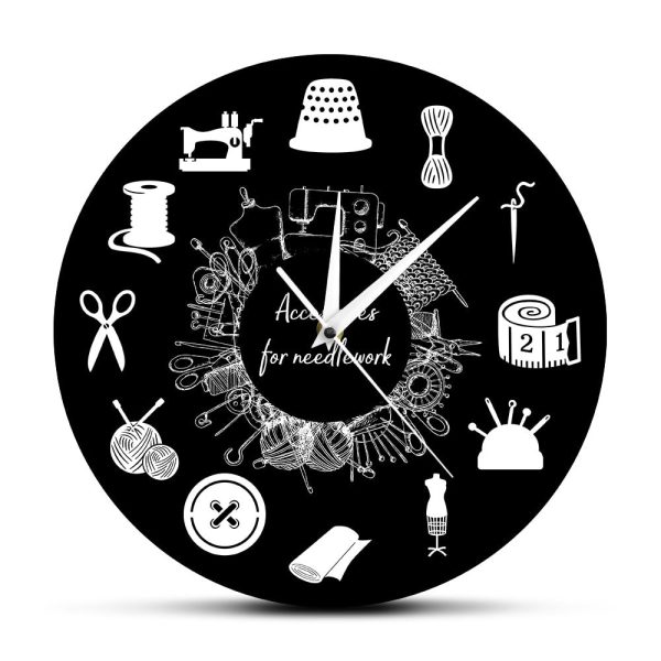 Tailor Sewing Machine Modern Wall Clock Quilter Gift Online