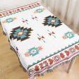 White Geometry Indian Style Throw Blanket Tapestry for Sofa Bed on Sale