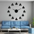 Cartoon Girl Princess Castle Large Frameless DIY Wall Clock Online now