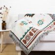 White Geometry Indian Style Throw Blanket Tapestry for Sofa Bed on Sale