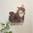 Lovely Brown Cat Arcylic Wall Clock For Sale