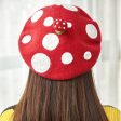 Cute Red Dot Mushroom Felt Wool Hat Beret Online