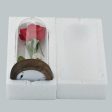 Beautiful Artificial Flowers Rose with LED Light Wooden Base Fashion