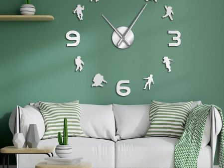 Astronaut Outer Space Large Frameless DIY Wall Clock Online now