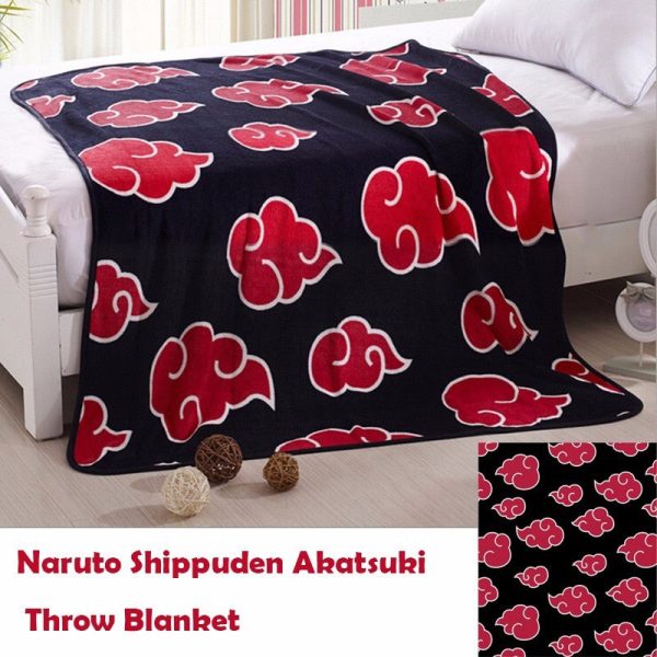 Anime Naruto Akatsuki Soft Warm Coral Fleece Throw Blanket Online