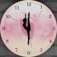 Princess Ballet Girl Moving Leg Dancing Pink Wall Clock Discount