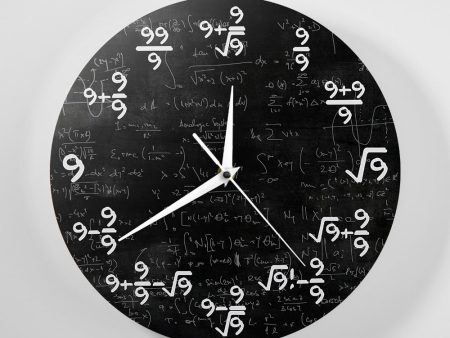 Mystery of Number Nine Math Wall Clock Sale