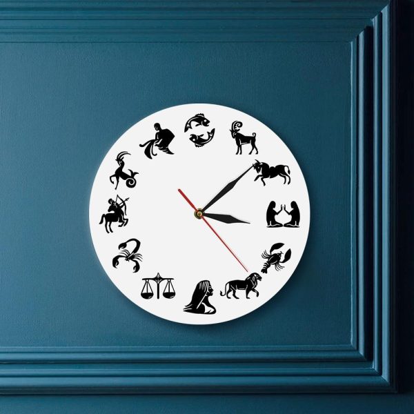 Astrology Art Zodiac Sign Wall Watch Clock Gift For Cheap