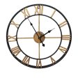 Retro Roman Number Large Metal Wall Clock Wall Decoration Supply