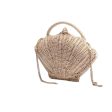 Cute Rattan Clam Shell Woven Straw Purse Shoulder Bag For Discount