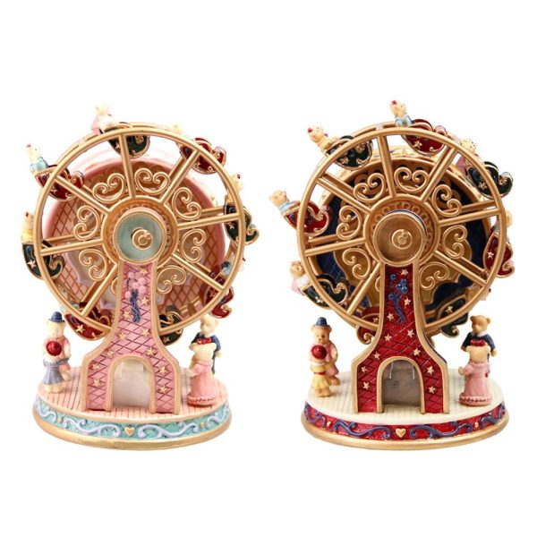 Rotating Ferris Wheel Resin Rotating Music Box Bear Music Box Christmas Gift Decoration For Discount