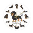 Cartoon Dachshund Wiener Dog Arcylic Wall Clock Online Hot Sale