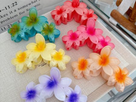 Wholesale large candy color flower hair clip three egg flower clip shark clip hair accessories Online Hot Sale