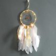 Circle Lace Ribbons LED Light Dreamcatchers with Feather Supply