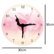 Princess Ballet Girl Moving Leg Dancing Pink Wall Clock Discount