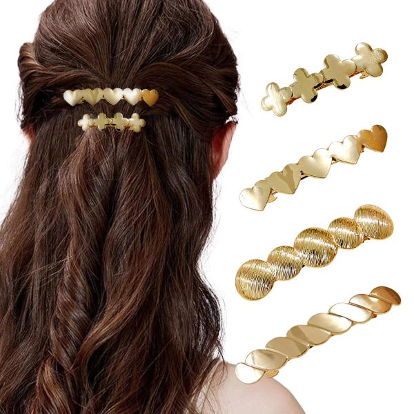 Wholesale Spring Clip Geometric Alloy Hairpin Back Head Ponytail Hair Accessories All-match Fashion Hair Headwear Online Sale