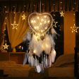 Love Heart Shape LED Night Light Dreamcatcher with Feather Supply