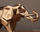 Modern Geometric Gold Elephant Resin Sculpture Statue Home Decoration For Cheap