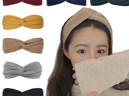 Wholesale Knitted Headband Face Wash Hair Band Solid Color Elastic Hair Band Yoga Sports Hair Band Headband Women Discount