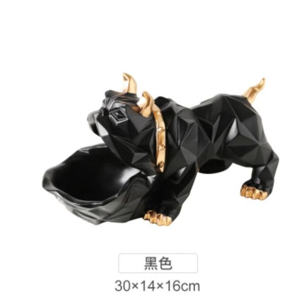 Geometric Bulldog Mouth Open Resin Sculpture statue Home Decoration For Cheap