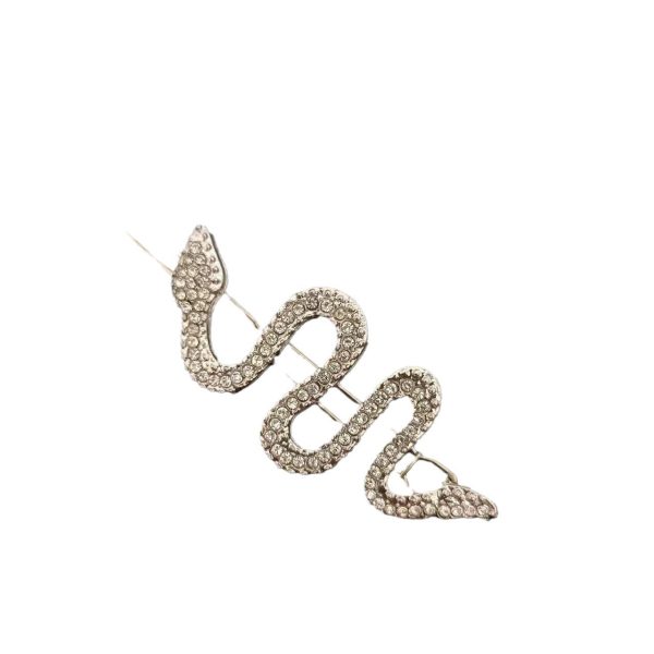 Wholesale personality snake-shaped hairpin ladies cold style retro frog buckle alloy rhinestone clip bangs clip on Sale