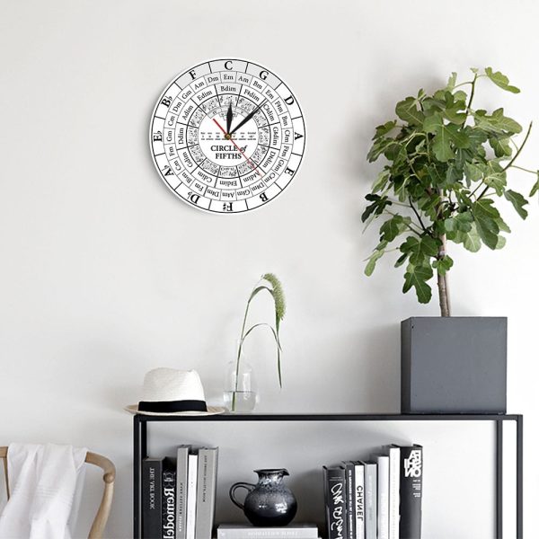 Circle Of Fifths Musician Composer Wall Clock Hot on Sale