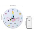 Colorful Unicorn Silent Mute Children Room White Wall Clock Hot on Sale