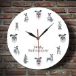 Cartoon I Love Schauzer Wall Clock Watch Hot on Sale