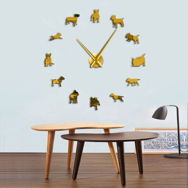 Bull Terrier Large Frameless DIY Wall Clock Gift for Bull Terrier Lovers Online Sale