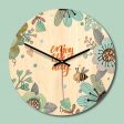 Cute Cartoon Kids Room Wooden Wall Clock Online Sale