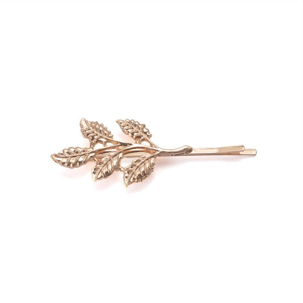 Wholesale retro Mori hair accessories olive branch hairpin beautiful bride alloy headdress tree leaf side clip For Sale